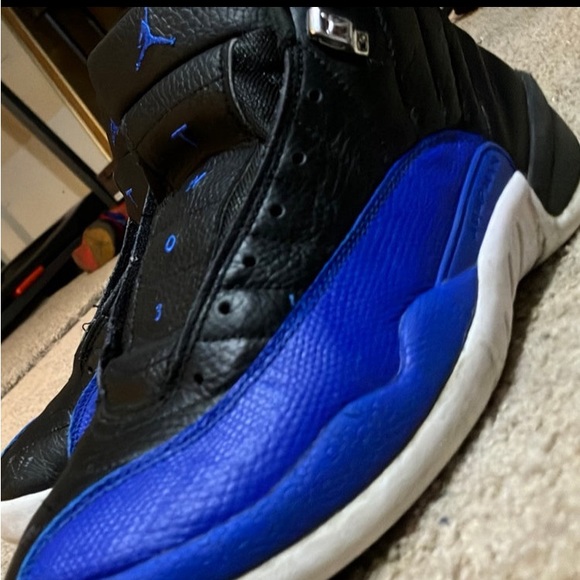 Blue black white Jordan’s 12 woman’s - Picture 2 of 3